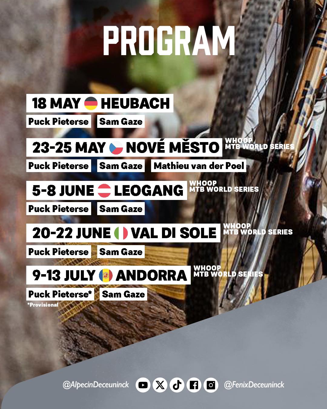 MTB kalendář Alpecinů