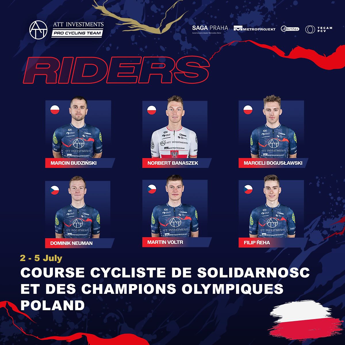 Na Solidarnosci pojedou tři Češi z ATT a Elkov