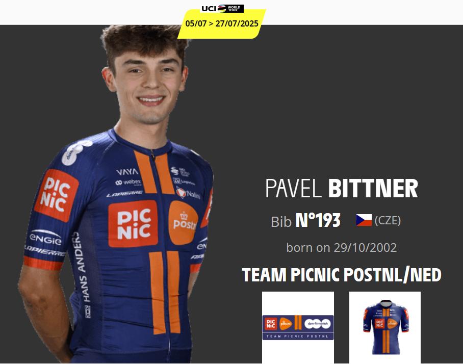 Jediný Čech na Tour